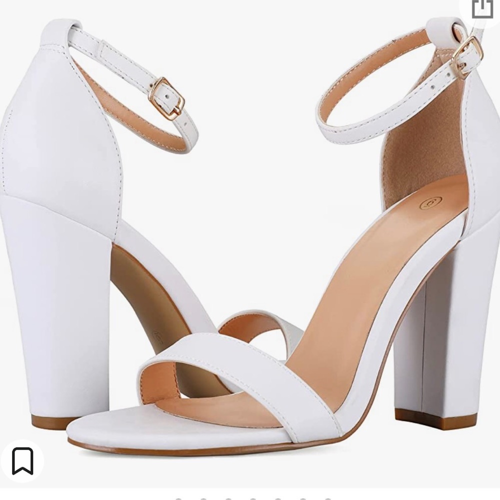 Women's Chunky Block High Heels Open Toe Ankle Strap Pump Sandals